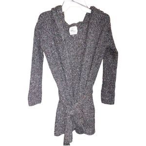 Cotton On Women's Hooded Belted Waist Sweater, XS, Multicolor Marled Gray